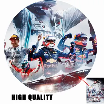 Състезател От F1 Шампион Във Формула 1 Легенда Художествен Плакат Състезателни Украса Графити Арт Декор Живопис По Стените На Стаята Платно Плакат